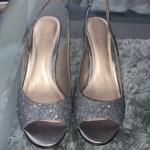 I’m selling PELLE MODA Rocia Sling Back Pumps Size 6.5 color Silver w/ glitter
